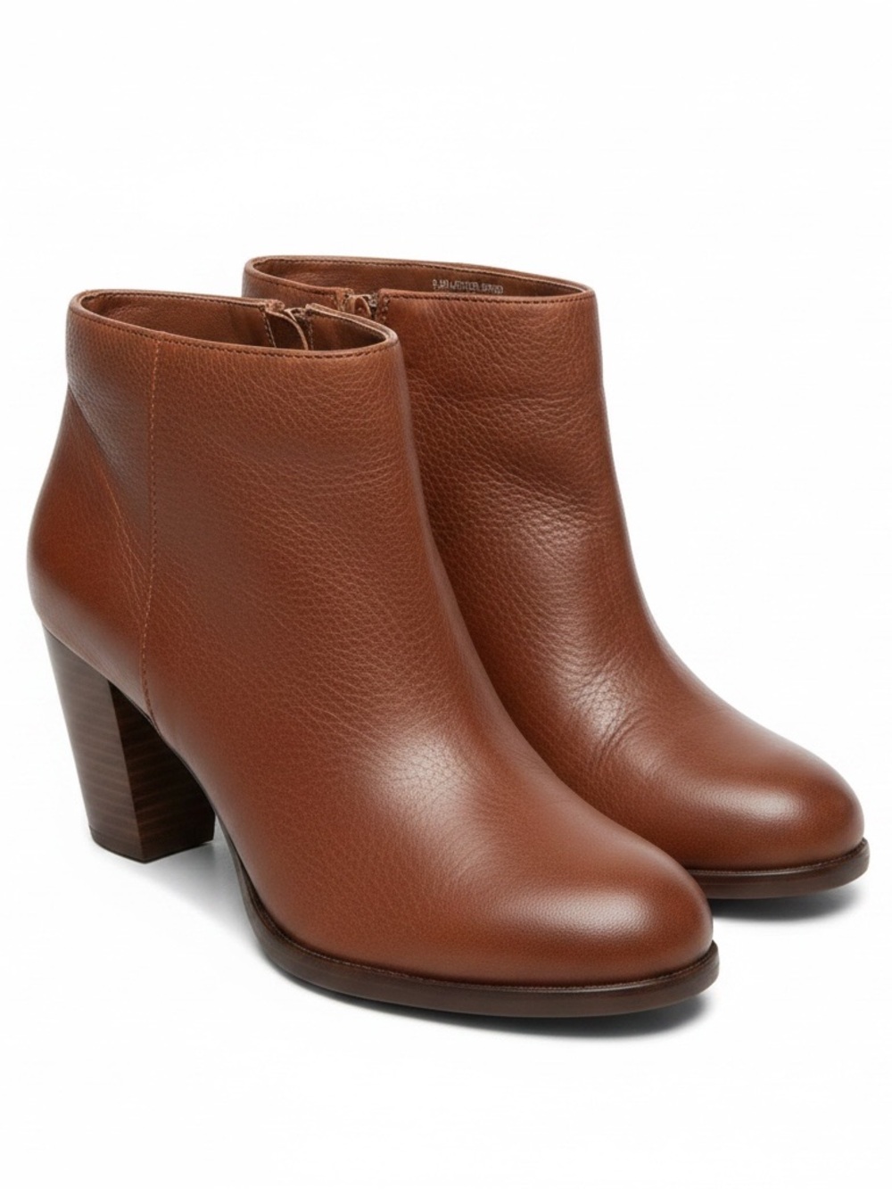Gianni Bini Tan Brown Leather Ankle Booties
